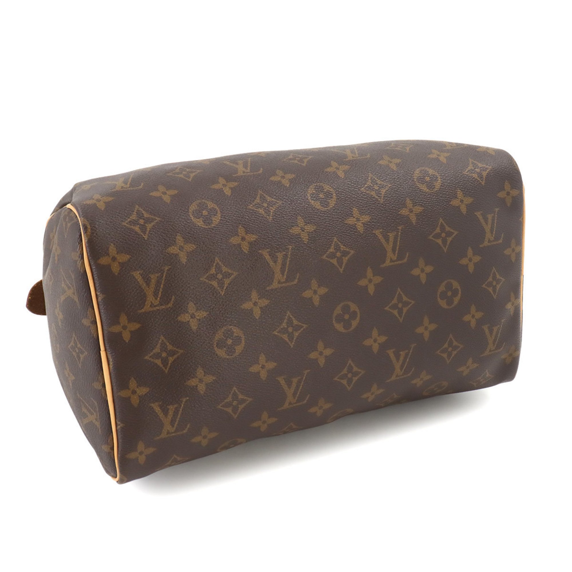 Louis Vuitton LOUIS VUITTON Monogram Speedy 30 Handbag Brown M41108 Gold Hardware