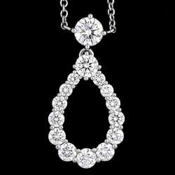 Harry Winston HARRY WINSTON Loop Diamond Necklace Extra Large 40cm Pt Platinum