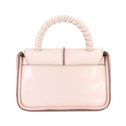 TOD'S Timeless 2way Hand Shoulder Bag Leather Pink Gold Hardware