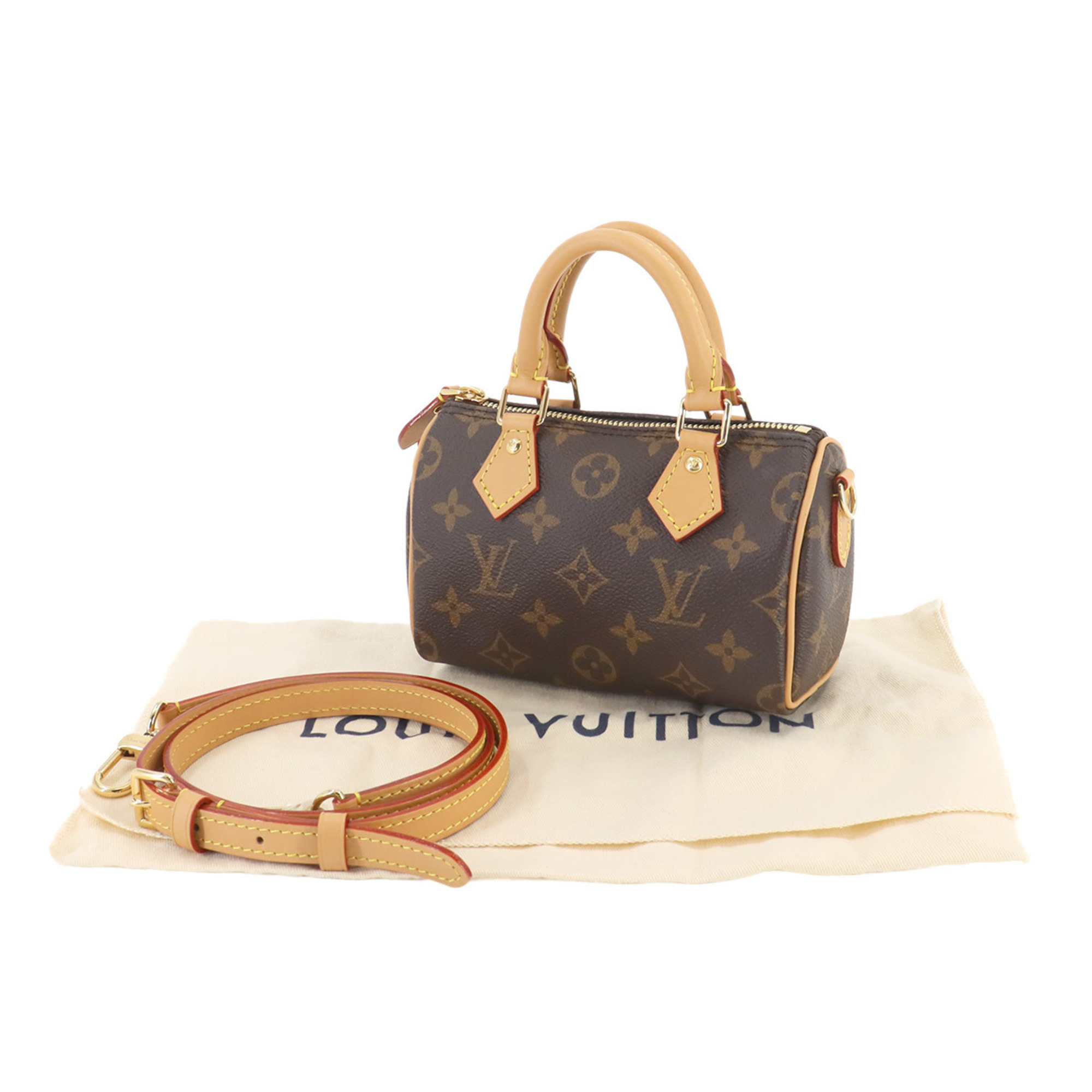 Louis Vuitton Monogram Nano Speedy 2way Hand Shoulder Bag M81085