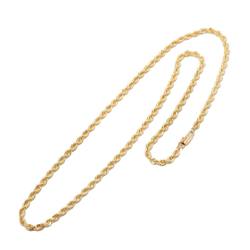 Tiffany & Co. Twisted Chain Long Necklace 60cm K14 YG Yellow Gold 585