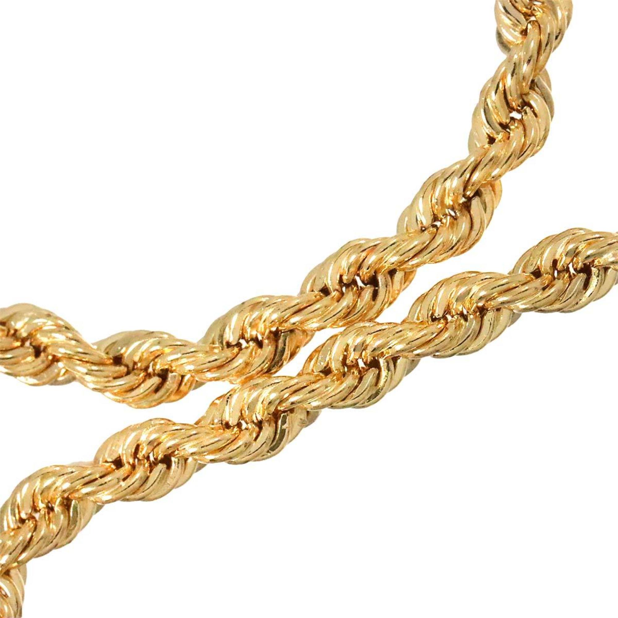 Tiffany & Co. Twisted Chain Long Necklace 60cm K14 YG Yellow Gold 585