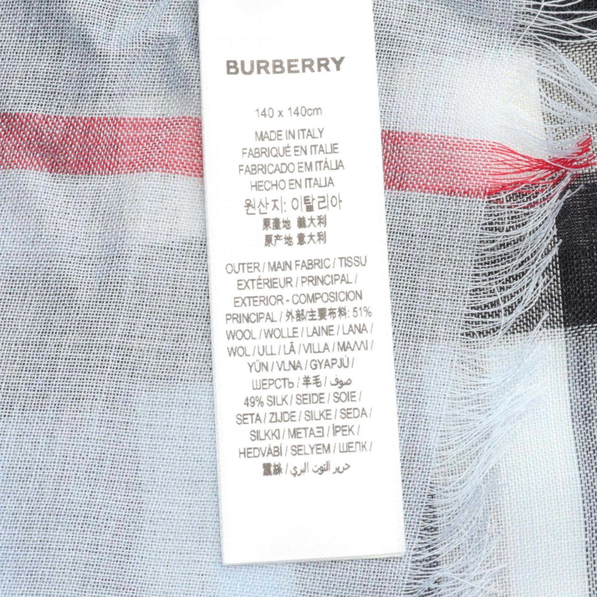 Burberry scarf, clothing, wool, silk, women's, blue