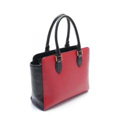 PRADA handbag bag leather ladies red black