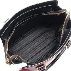 PRADA handbag bag leather ladies red black