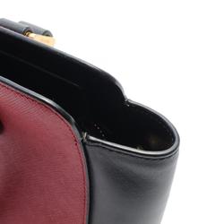 PRADA handbag bag leather ladies red black