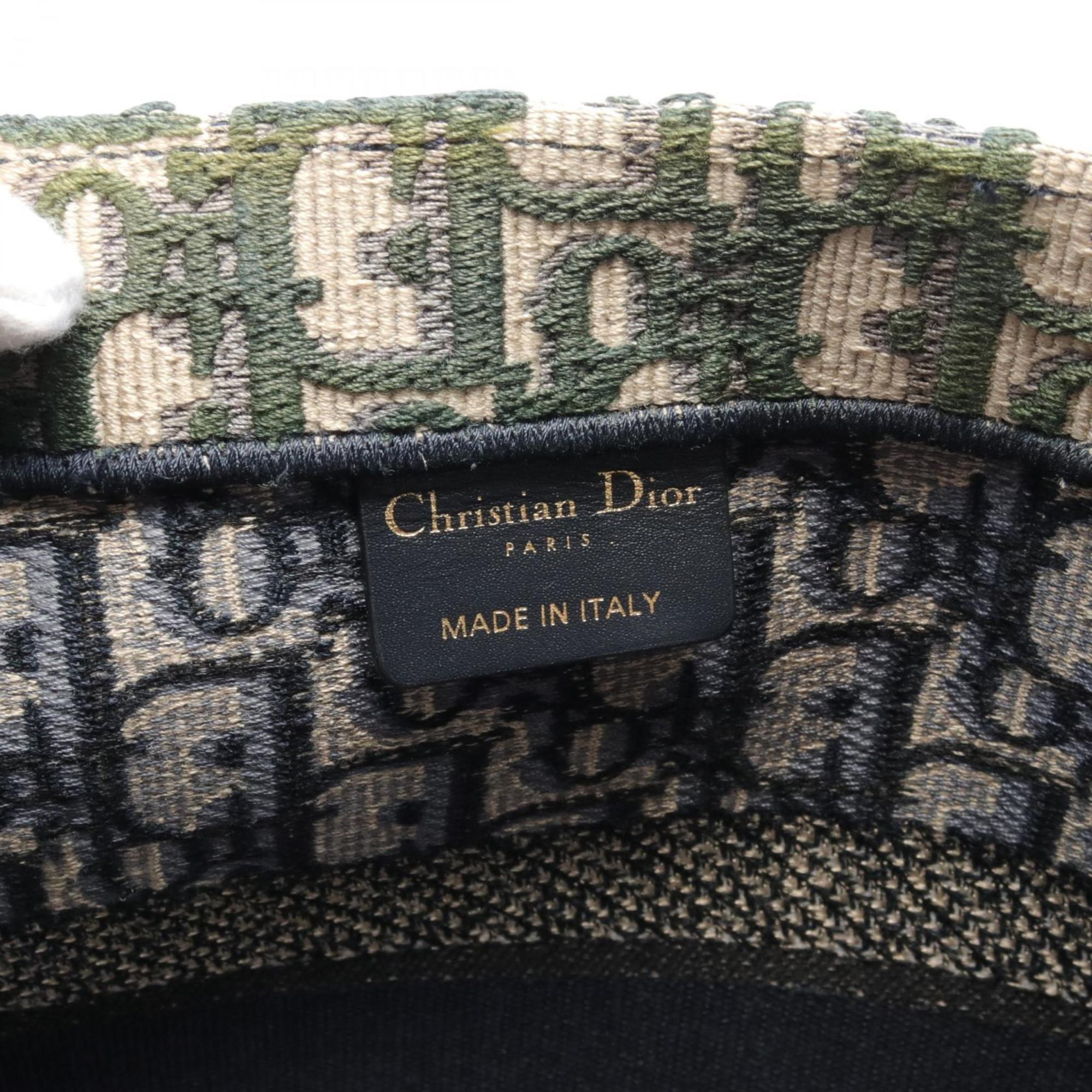 Christian Dior Dior BO TOTE Book Tote Small Bag Canvas Women's Navy White