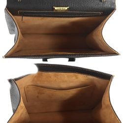 LOEWE Barcelona Handbag Leather Black Gold Hardware Bag