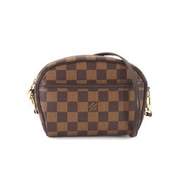 Louis Vuitton Damier Pochette Ipanema Shoulder Bag Ebene Brown N51296 Gold Hardware