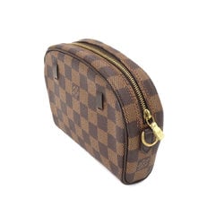 Louis Vuitton Damier Pochette Ipanema Shoulder Bag Ebene Brown N51296 Gold Hardware