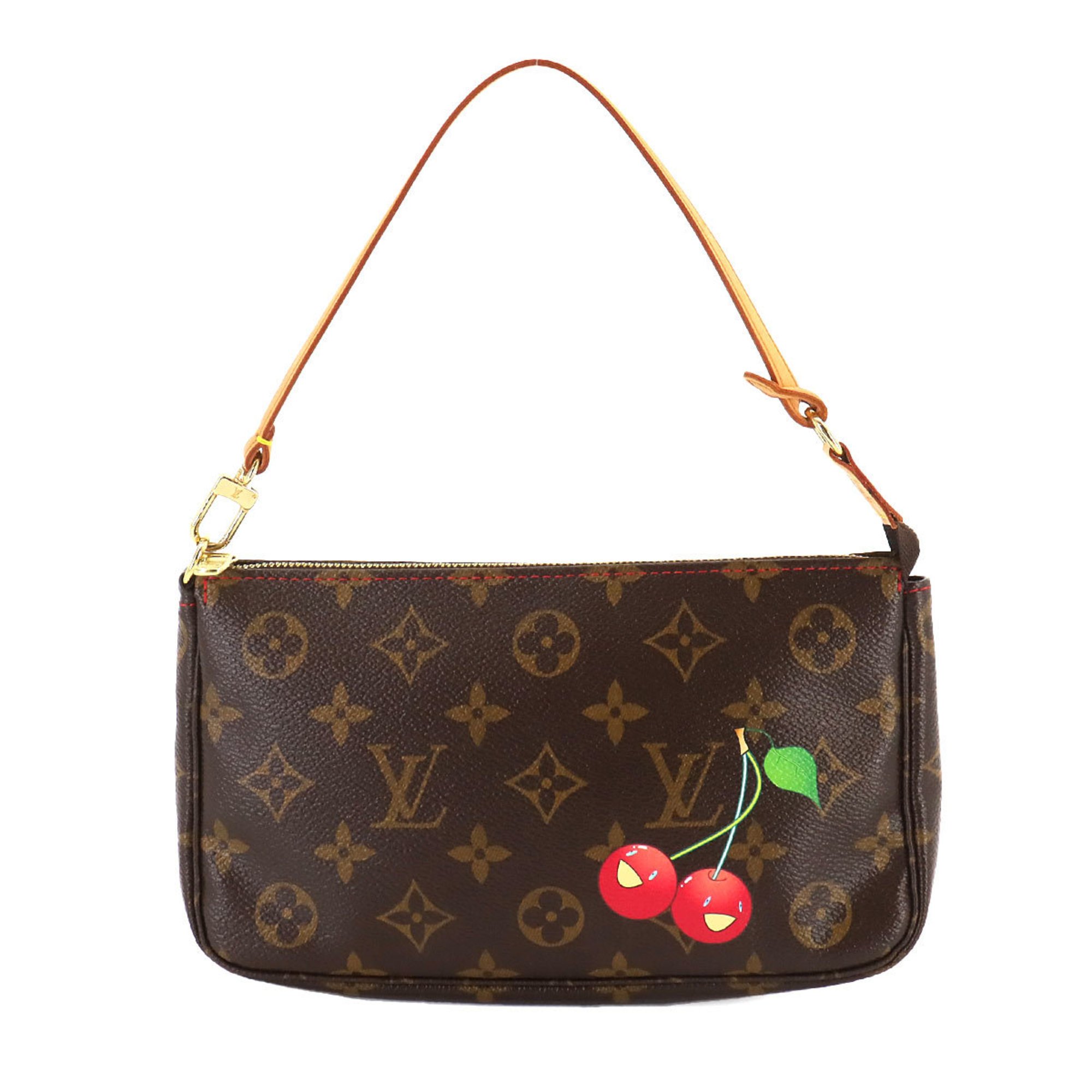 Louis Vuitton LOUIS VUITTON Monogram Cherry Pochette Accessoires Handbag M95008 Takashi Murakami