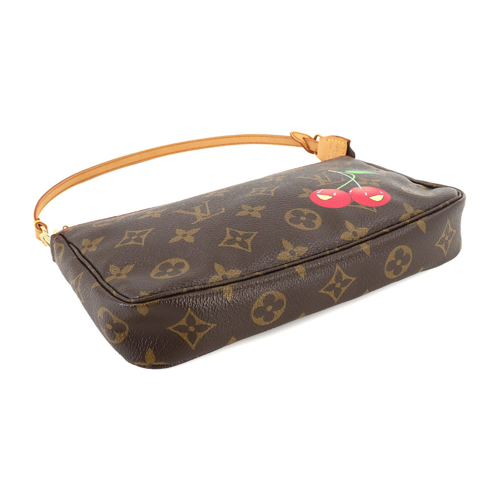 Louis Vuitton LOUIS VUITTON Monogram Cherry Pochette Accessoires Handbag M95008 Takashi Murakami