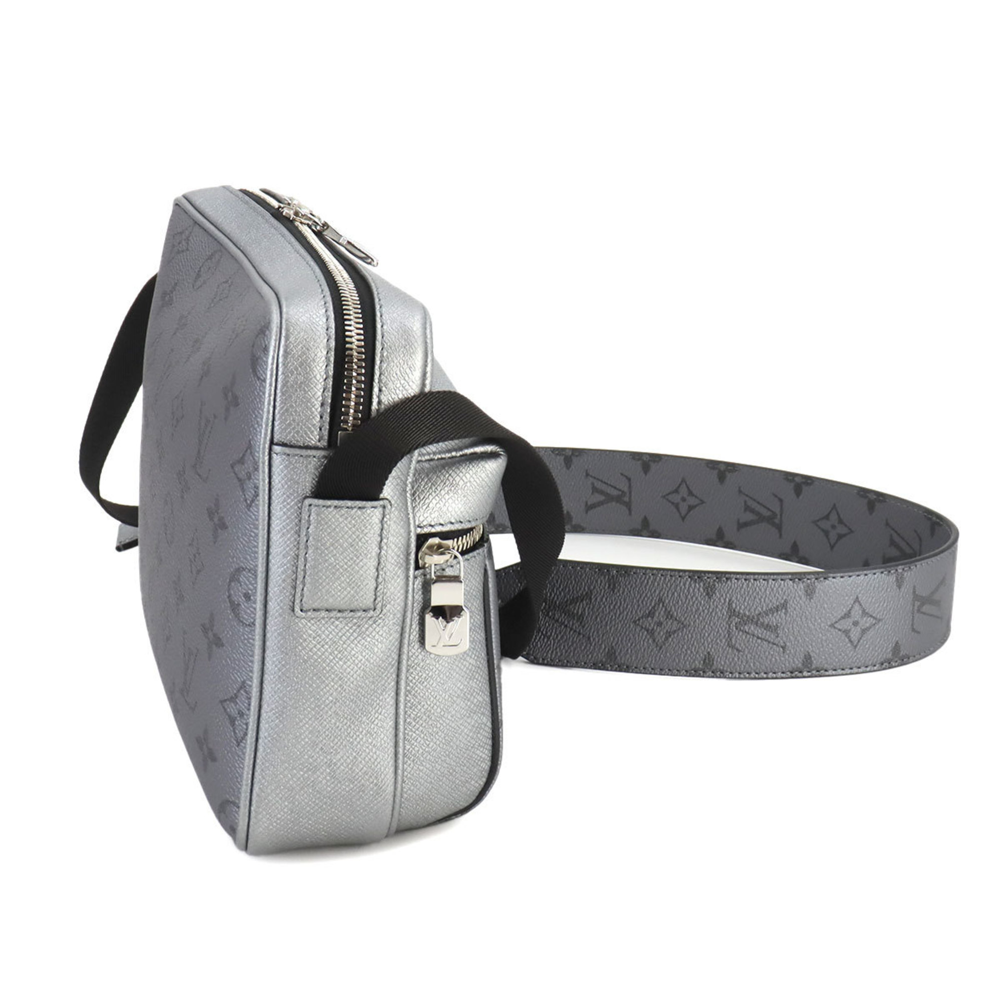 Louis Vuitton Taigarama Outdoor PM Shoulder Bag Silver M30830 RFID Messenger