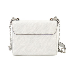 Louis Vuitton Epi Twist MINI Chain Shoulder Bag Leather Blanc M56118 RFID Silver Hardware