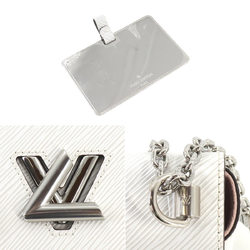 Louis Vuitton Epi Twist MINI Chain Shoulder Bag Leather Blanc M56118 RFID Silver Hardware