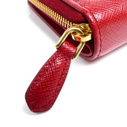 PRADA Prada Saffiano Triangle Bi-fold Wallet Red 1ML036 QHH F068Z Women's