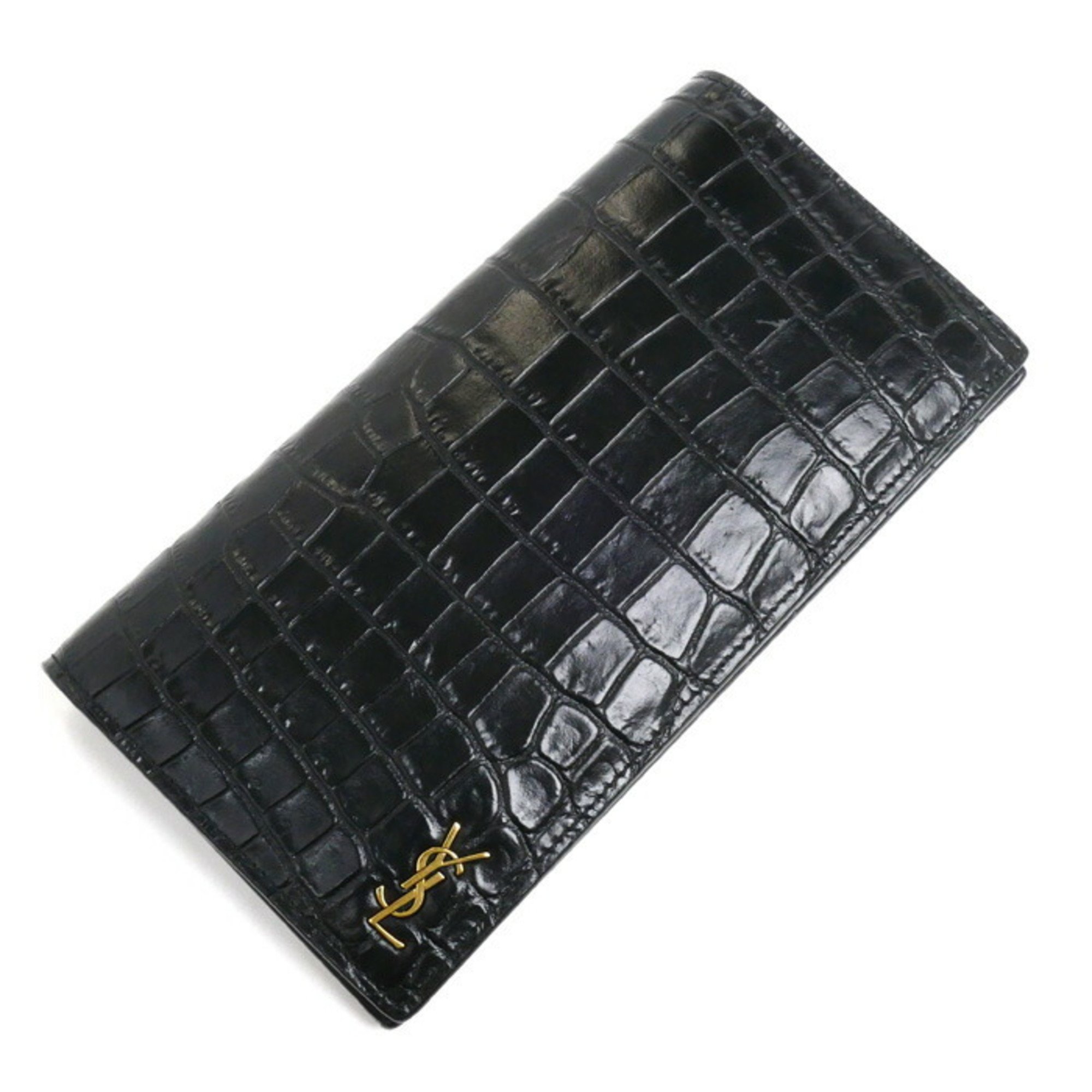 Yves Saint Laurent SAINT LAURENT PARIS Saint Laurent Paris Tiny Cassandra Continental Long Wallet Black 607746 Men's