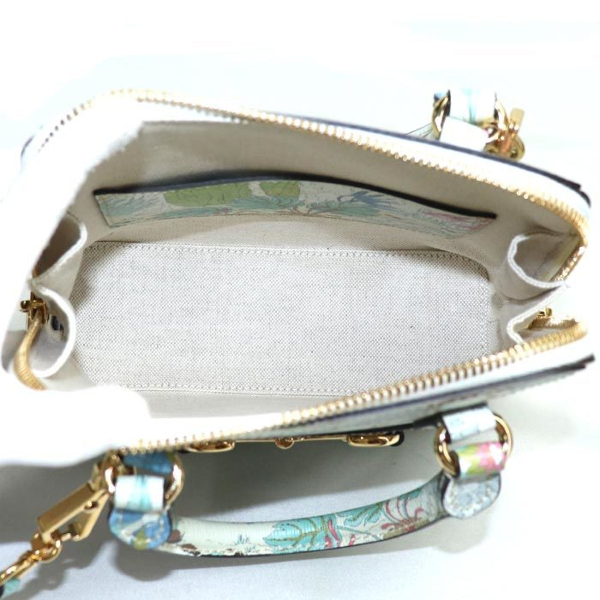 GUCCI Horsebit 1955 Tiger 2-Way Shoulder Bag White Multicolor 677212 Women's