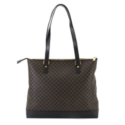 CELINE Macadam Tote Bag in black, brown leather and gold hardware