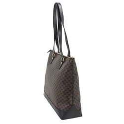 CELINE Macadam Tote Bag in black, brown leather and gold hardware