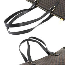 CELINE Macadam Tote Bag in black, brown leather and gold hardware