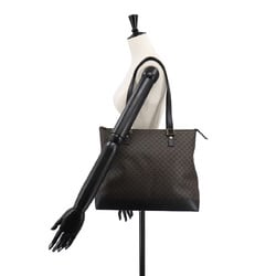 CELINE Macadam Tote Bag in black, brown leather and gold hardware