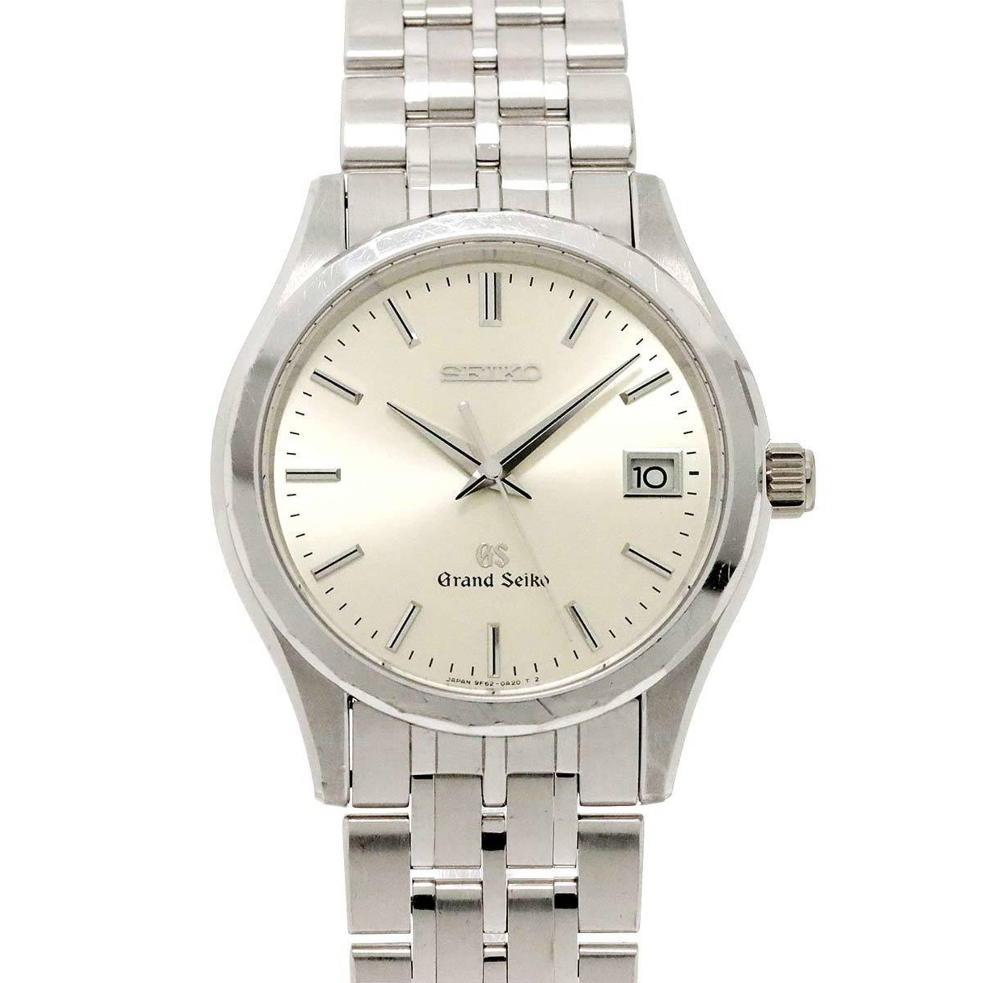 SEIKO Grand Seiko SBGX019 Men's Watch 9F62-0A30 Date Silver K18WG White Gold Solid Quartz GRAND