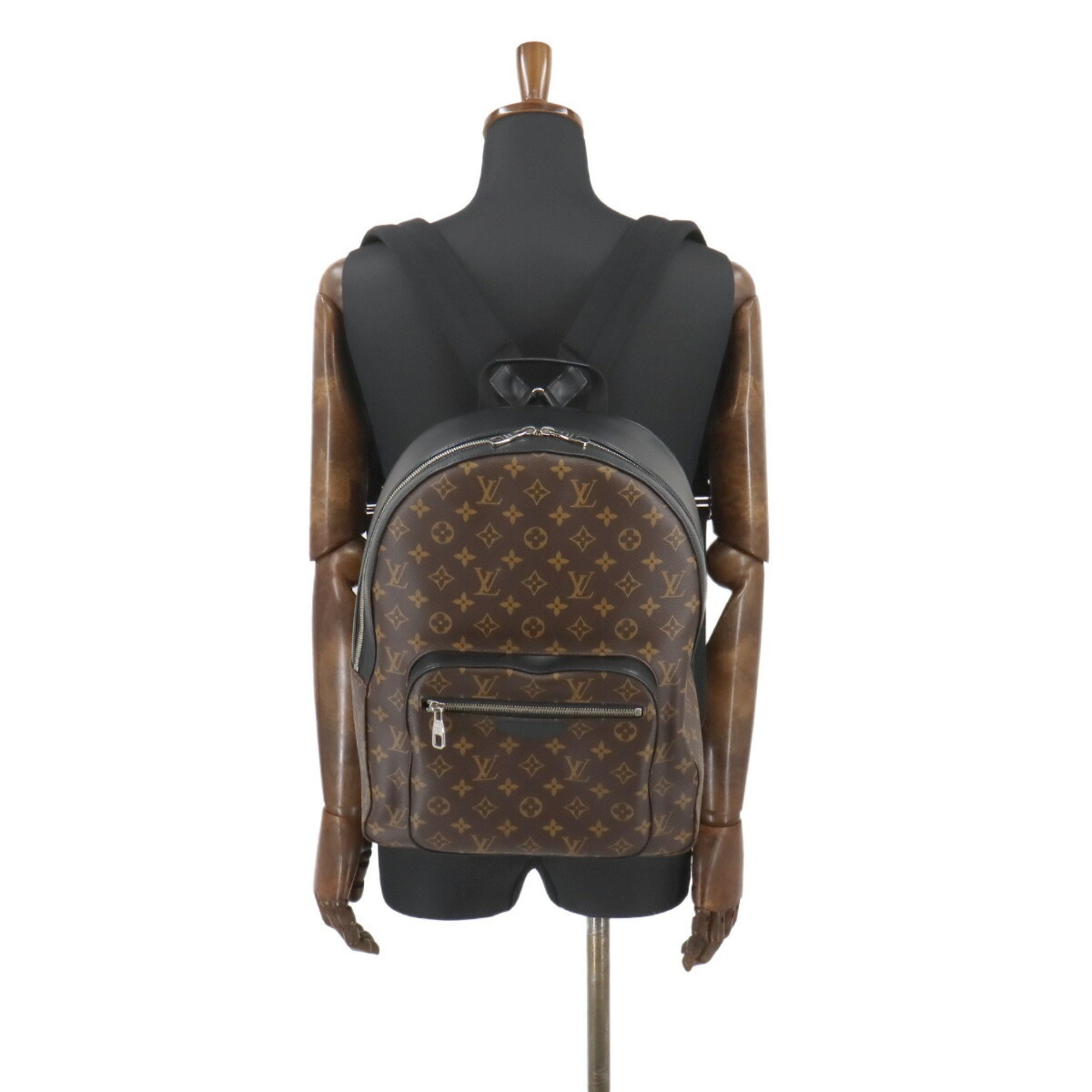 Louis Vuitton Monogram Macassar Josh Backpack Brown Black M41530 RFID