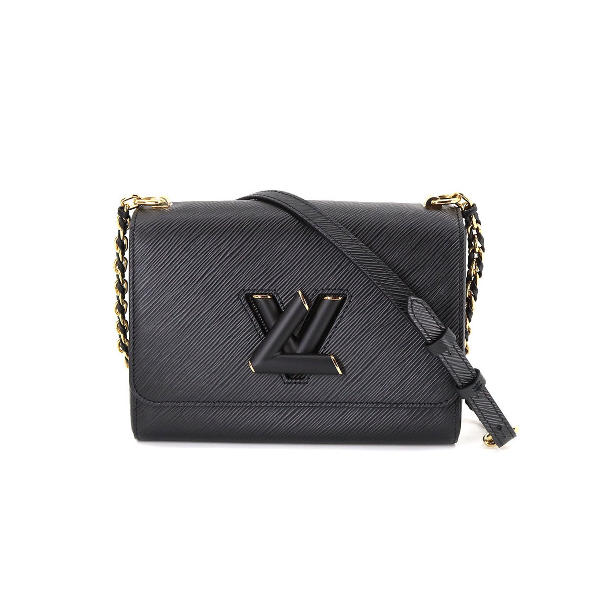 Louis Vuitton Epi Twist MM Chain Shoulder Bag Leather Noir M57517 RFID