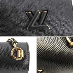 Louis Vuitton Epi Twist MM Chain Shoulder Bag Leather Noir M57517 RFID