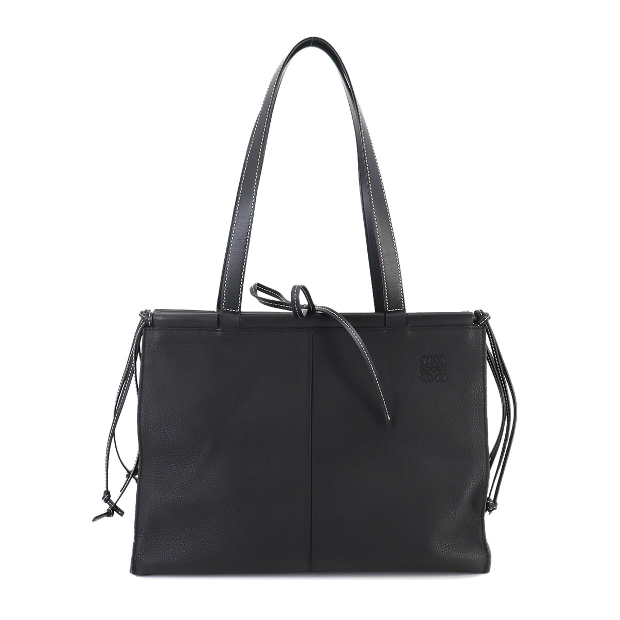 LOEWE Cushion Tote Bag in Black Leather 309.12.W76