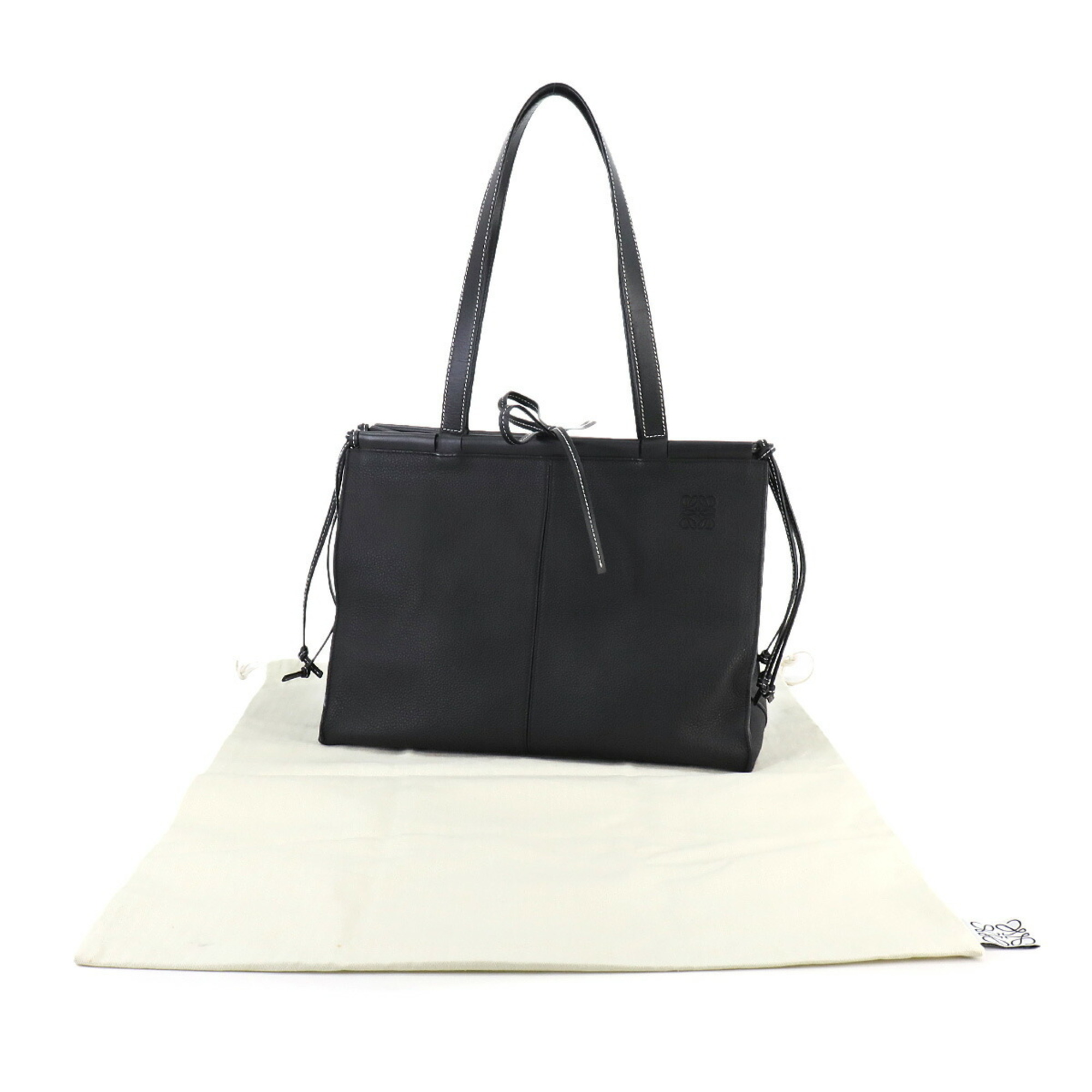 LOEWE Cushion Tote Bag in Black Leather 309.12.W76