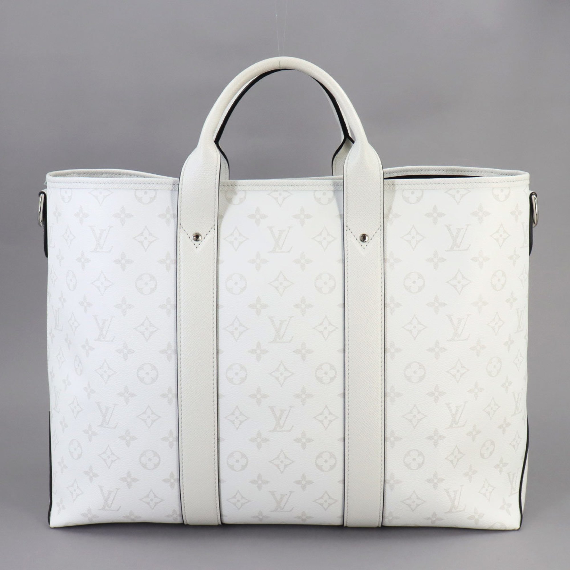 Louis Vuitton LOUIS VUITTON Taigarama Weekend Tote NM 2way Shoulder Bag Optic White M30919 RFID