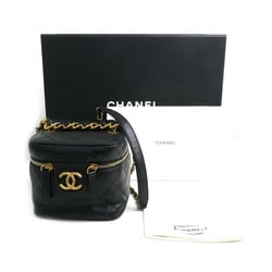 CHANEL Chanel Matelasse Small Vanity Chain Shoulder Bag Black AS3228 Women's