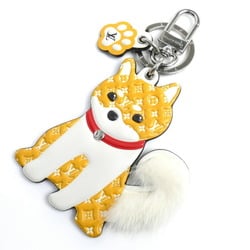 LOUIS VUITTON Louis Vuitton Porte Cle LV Shiba Inu Keychain Monogram Brown Orange MARRON M01199 Unisex