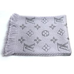 LOUIS VUITTON Louis Vuitton Echarpe Mania Scarf Gray M74742 Unisex