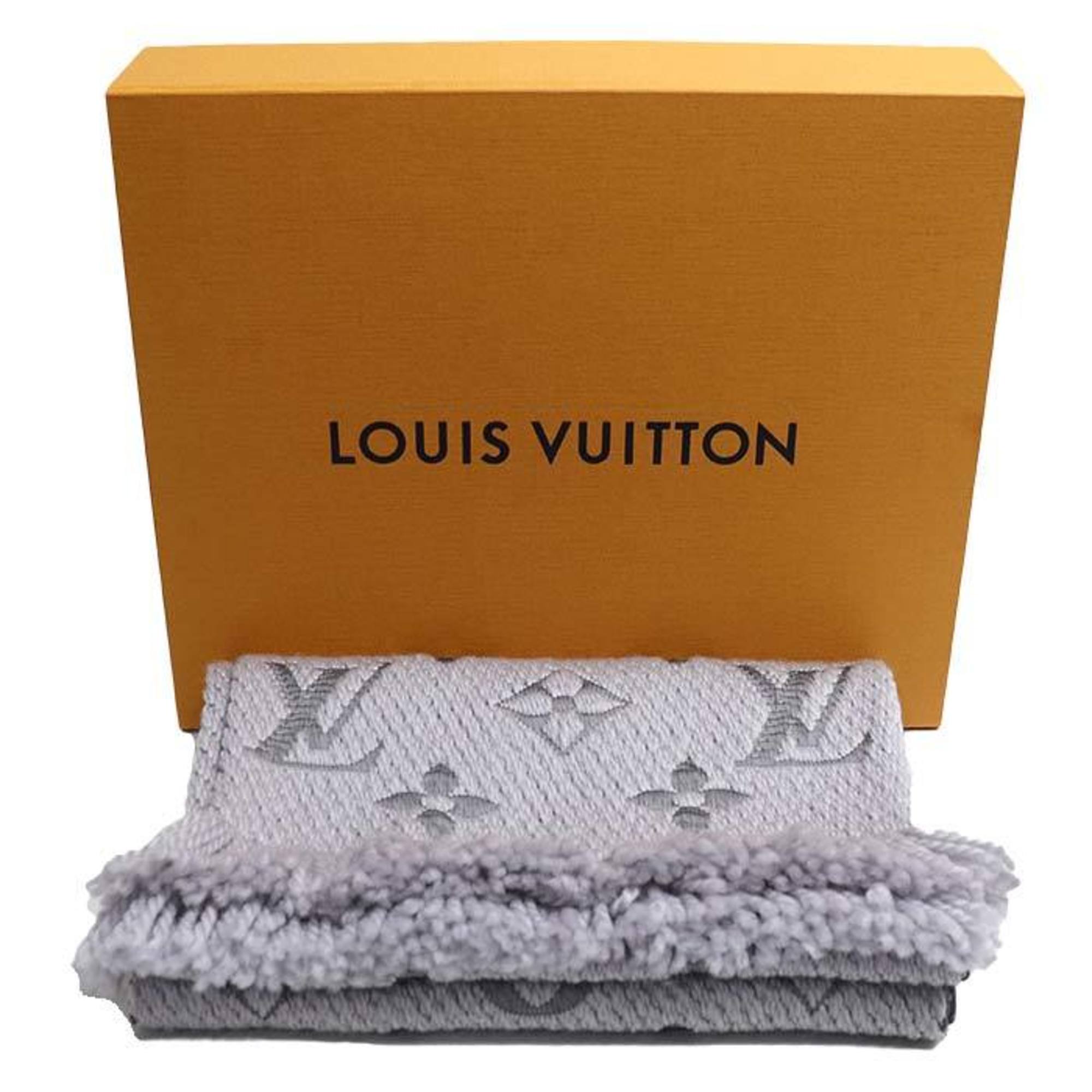 LOUIS VUITTON Louis Vuitton Echarpe Mania Scarf Gray M74742 Unisex