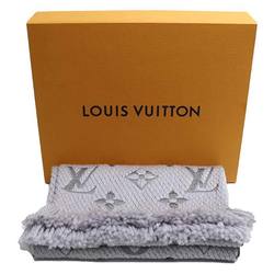 LOUIS VUITTON Louis Vuitton Echarpe Mania Scarf Gray M74742 Unisex