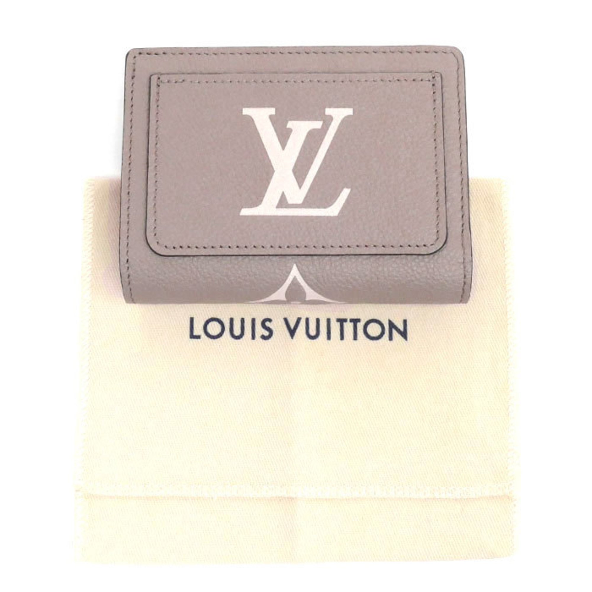 LOUIS VUITTON Louis Vuitton Portefeuille Bi-fold Wallet Bicolor Empreinte Tourterelle Creme M82370 IC Women's