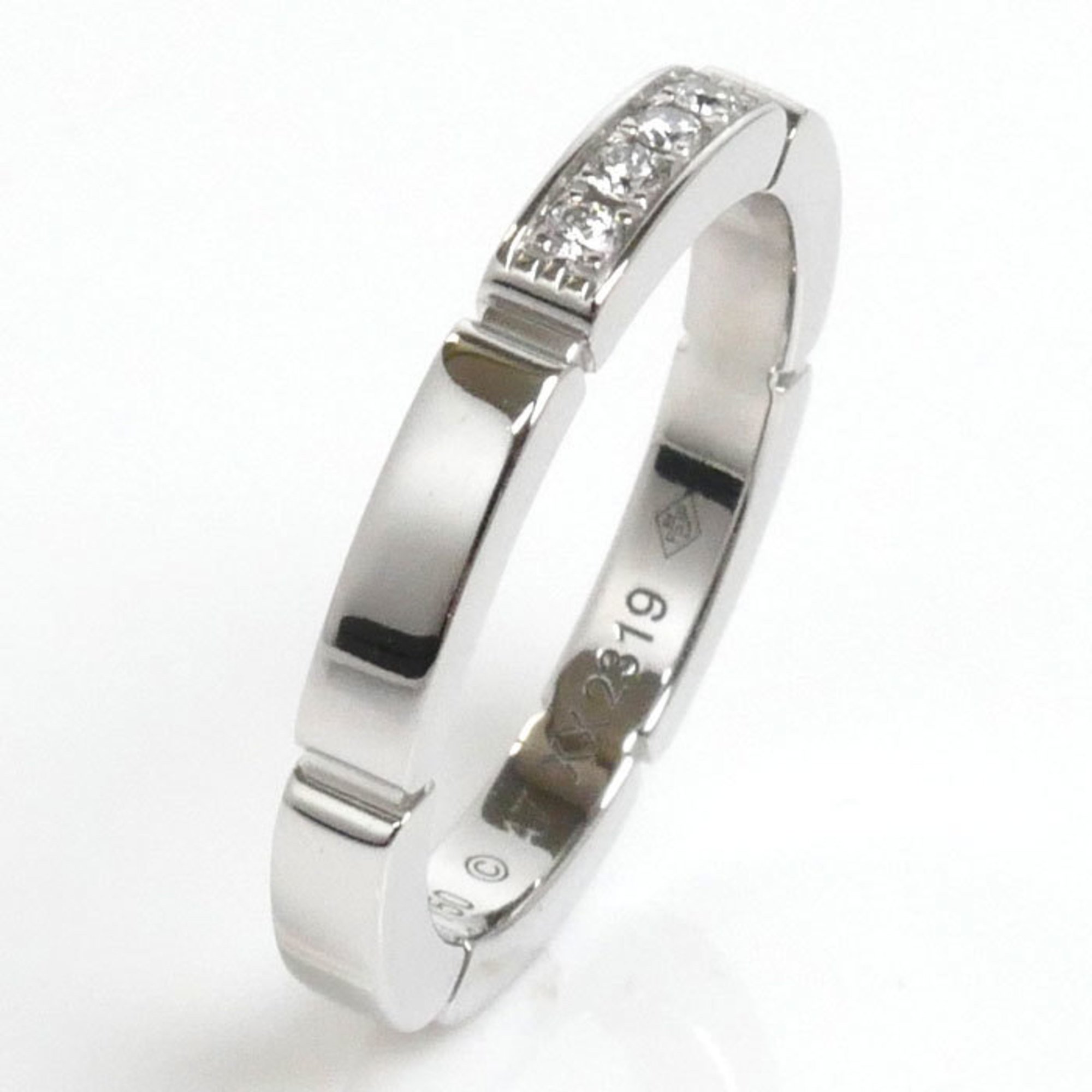 CARTIER Cartier K18WG White Gold Maillon Panthere 4PD Ring B4080447 Diamond Size 7 47 3.7g Women's