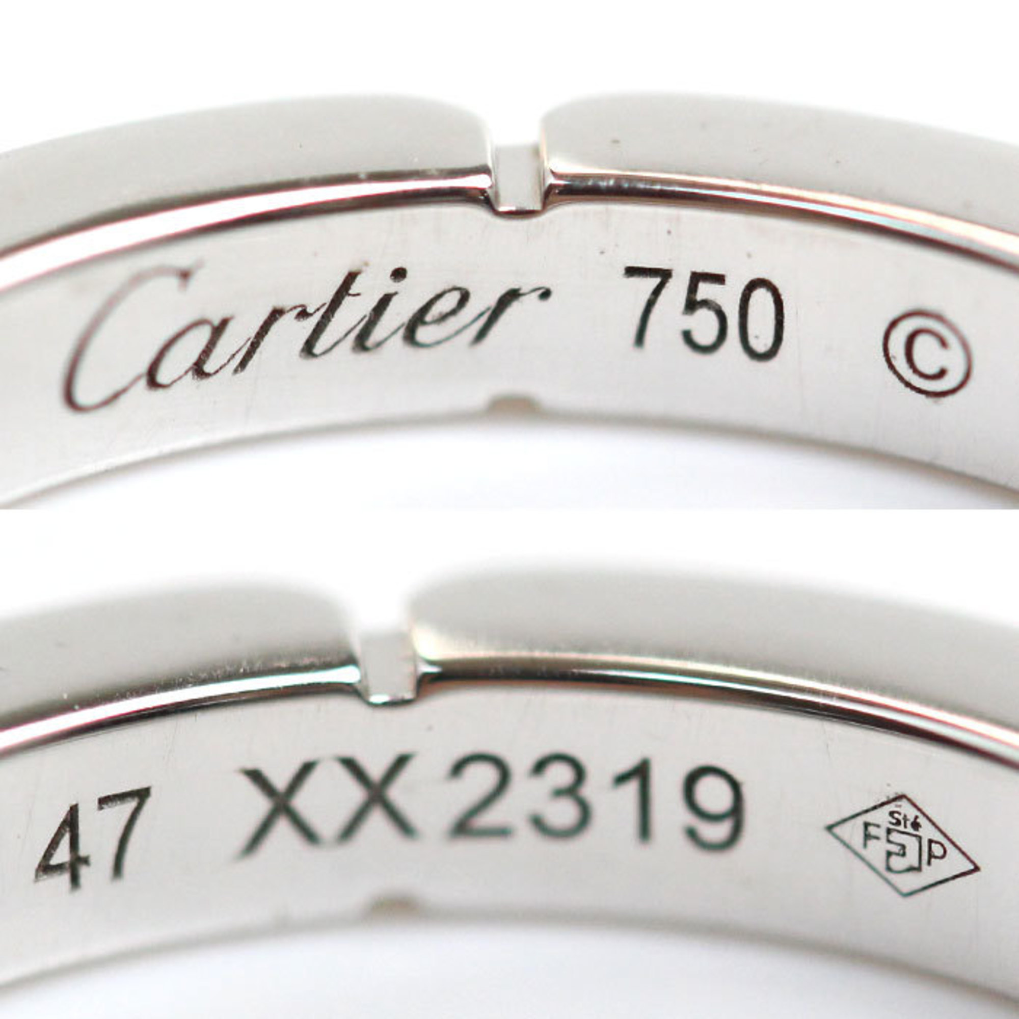 CARTIER Cartier K18WG White Gold Maillon Panthere 4PD Ring B4080447 Diamond Size 7 47 3.7g Women's