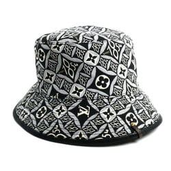 LOUIS VUITTON Louis Vuitton Bucket Hat Black Pattern White MP2828 S Unisex