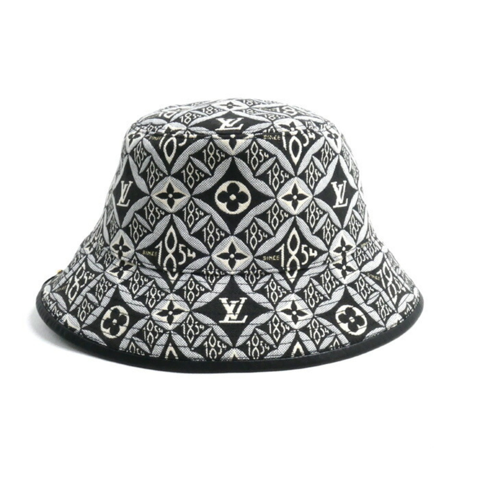 LOUIS VUITTON Louis Vuitton Bucket Hat Black Pattern White MP2828 S Unisex