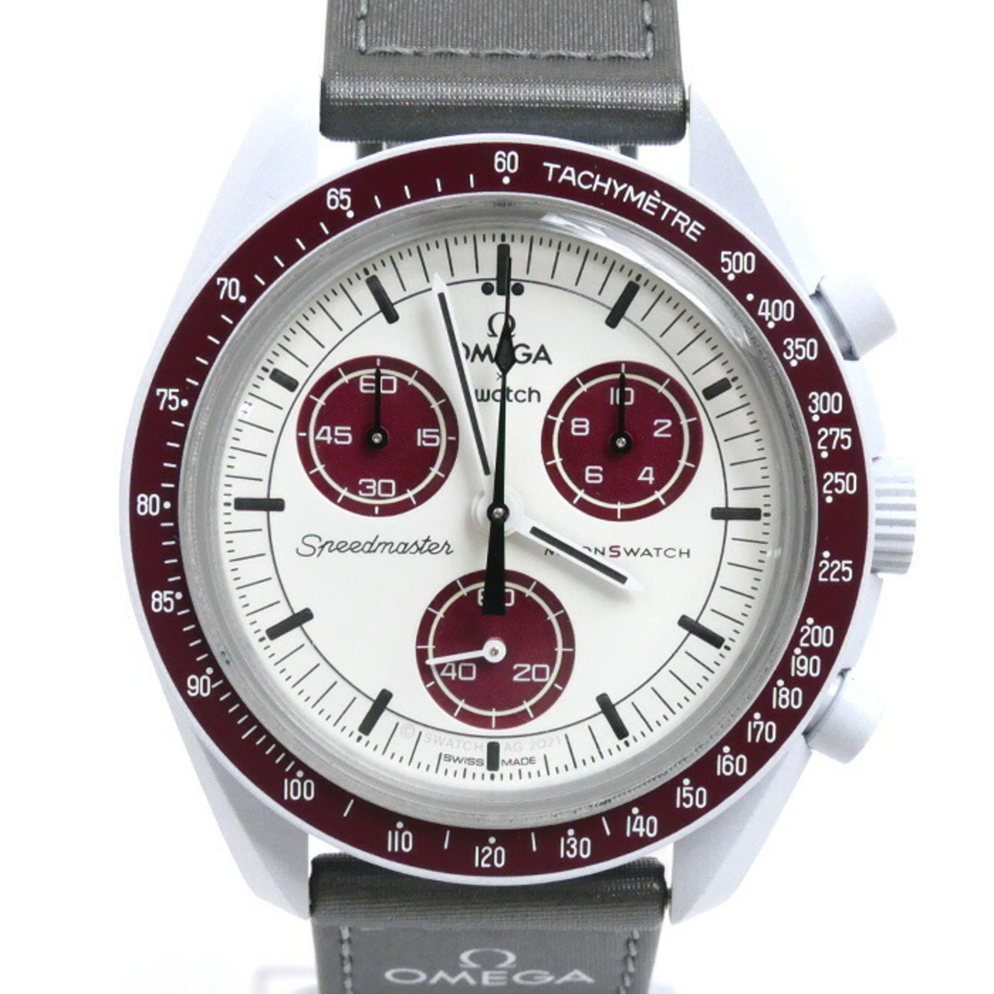 OMEGAx Omega x Swatch Mission to Pluto Battery-powered Watch S033M101 Speedmaster Men's