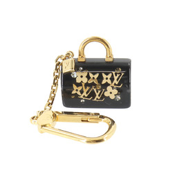 Louis Vuitton LOUIS VUITTON Portocle Speedy Inclusion Bag Charm Keychain Gold Black M65444