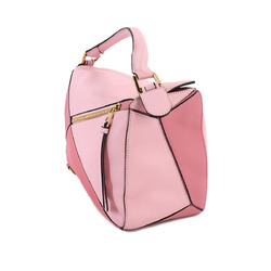 LOEWE Puzzle Bag Medium 2way Hand Shoulder Leather Pink Pazzle