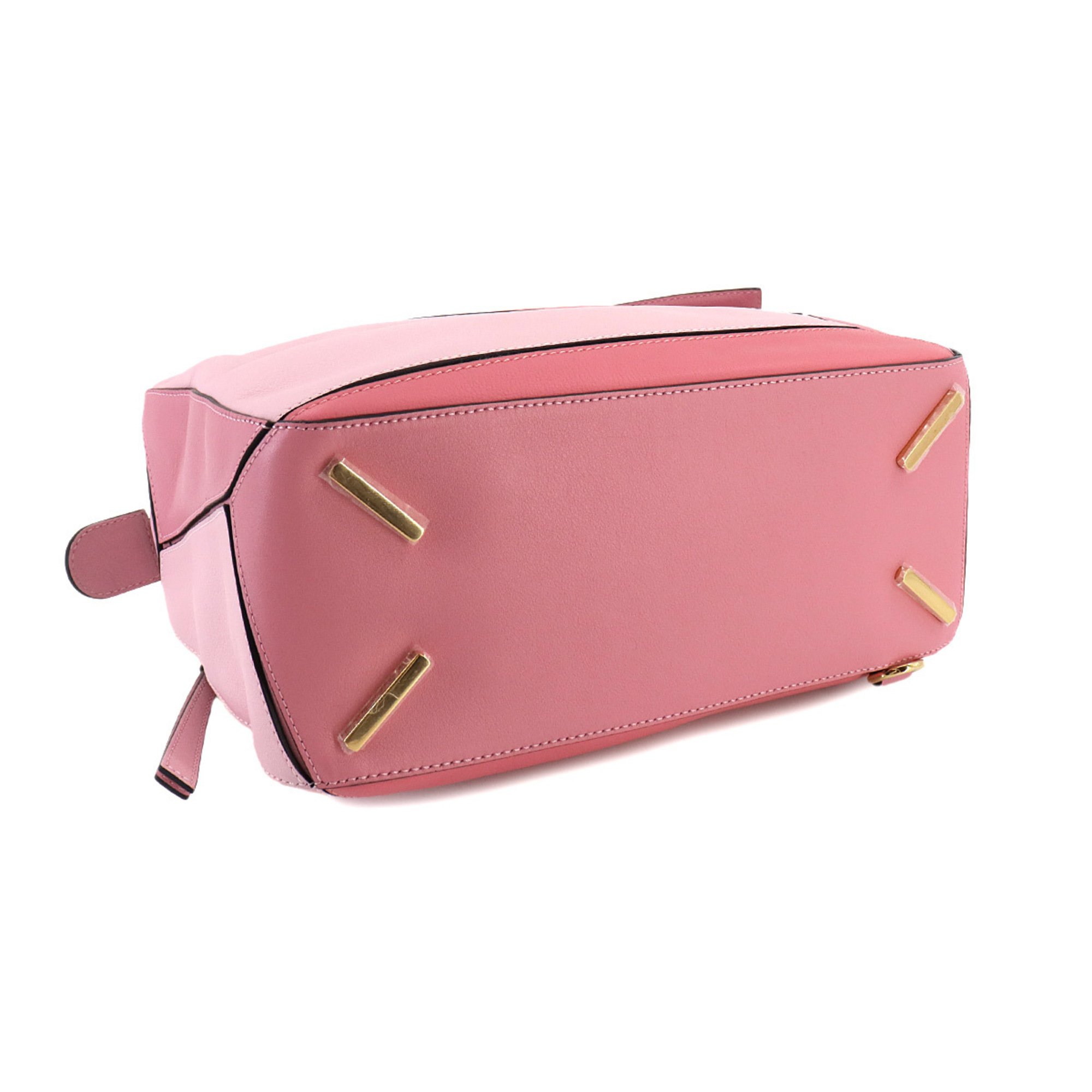 LOEWE Puzzle Bag Medium 2way Hand Shoulder Leather Pink Pazzle