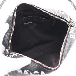 BALENCIAGA BB Monogram Signature Medium Camera Bag Shoulder Coated Canvas Men's Women's Black White Grey 702723