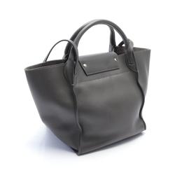 CELINE Big Bag Small with Long Strap Handbag Leather Women's Grey 189313T.10DC