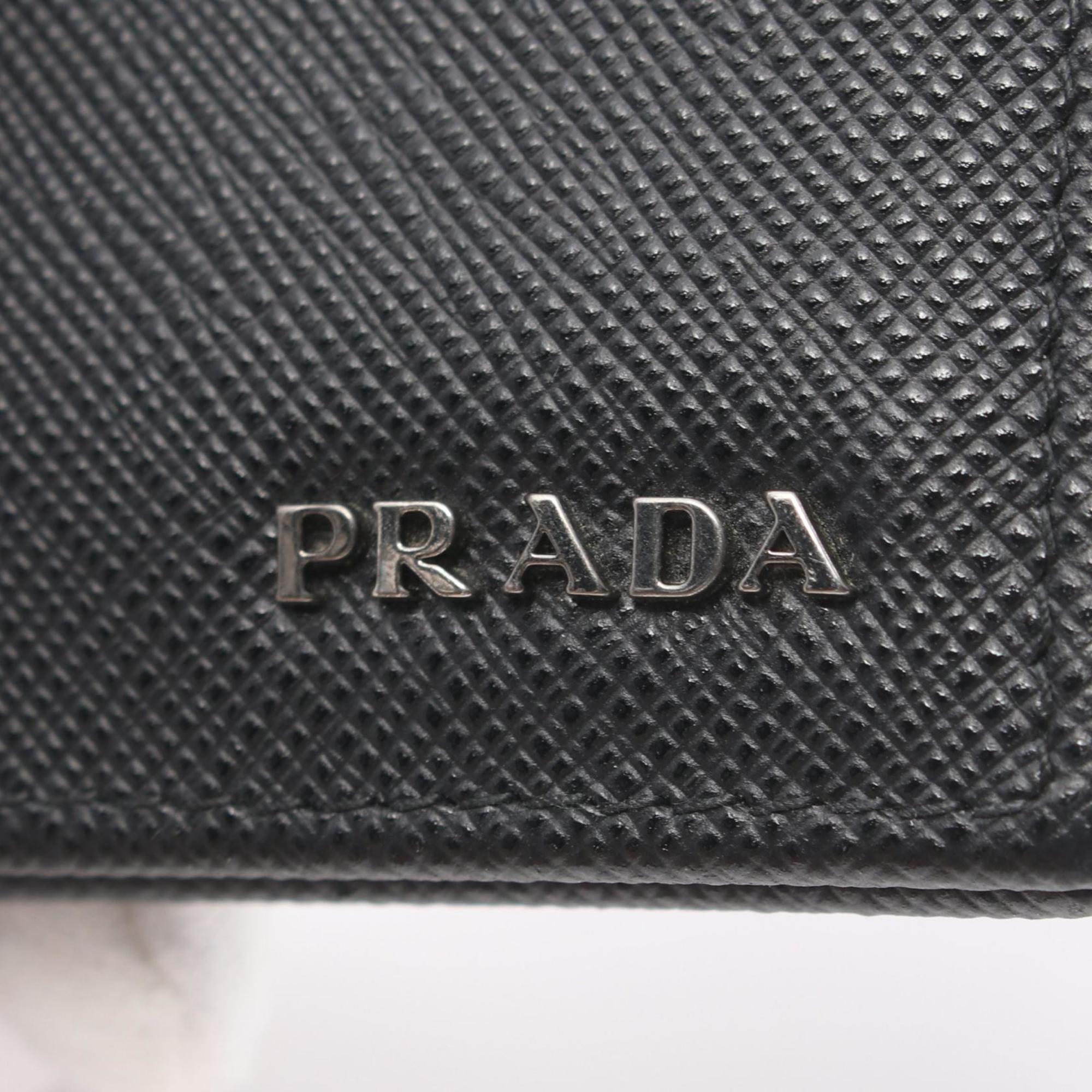 PRADA SAFFIANO 1 Business Card Holder/Card Case Saffiano Leather Men's Black 2MC101